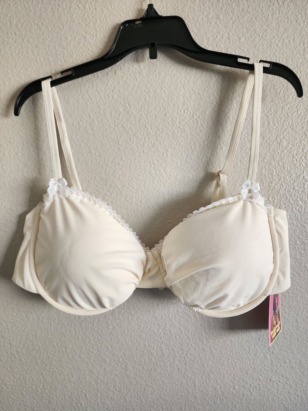 Strawberry Milk Mob Cream Lace-Trim Push-Up Bra Bikini Top